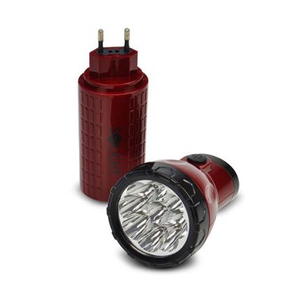 LED Polnilna baterijska svetilka 9xLED/4V 800mAh plug-in