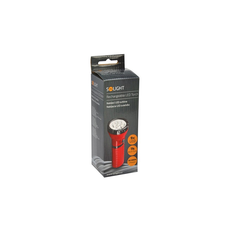LED Polnilna baterijska svetilka 9xLED/4V 800mAh plug-in