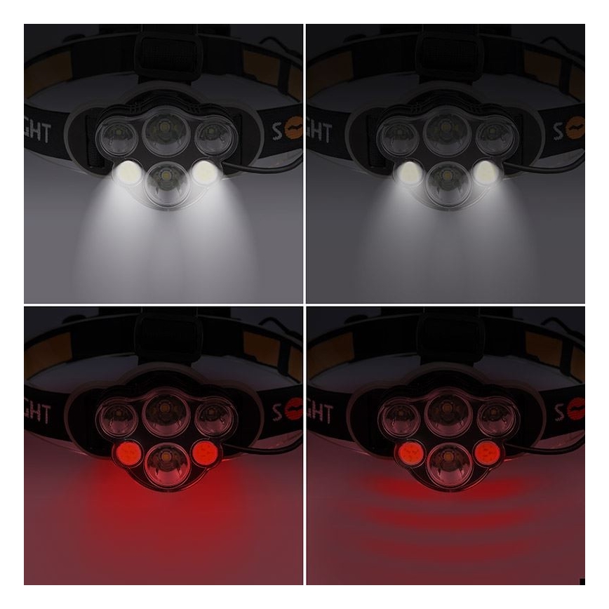 LED Polnilna naglavna svetilka LED/USB IP44