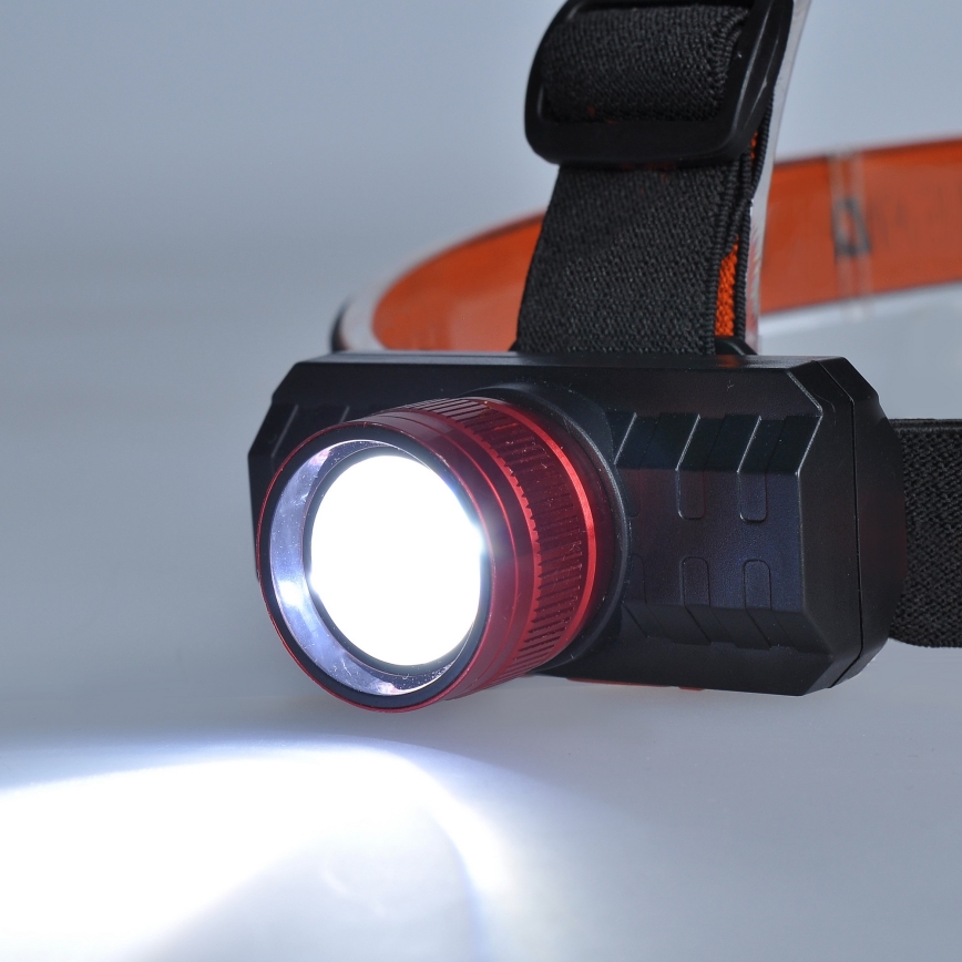 LED Polnilna naglavna svetilka LED/3W/USB IP44