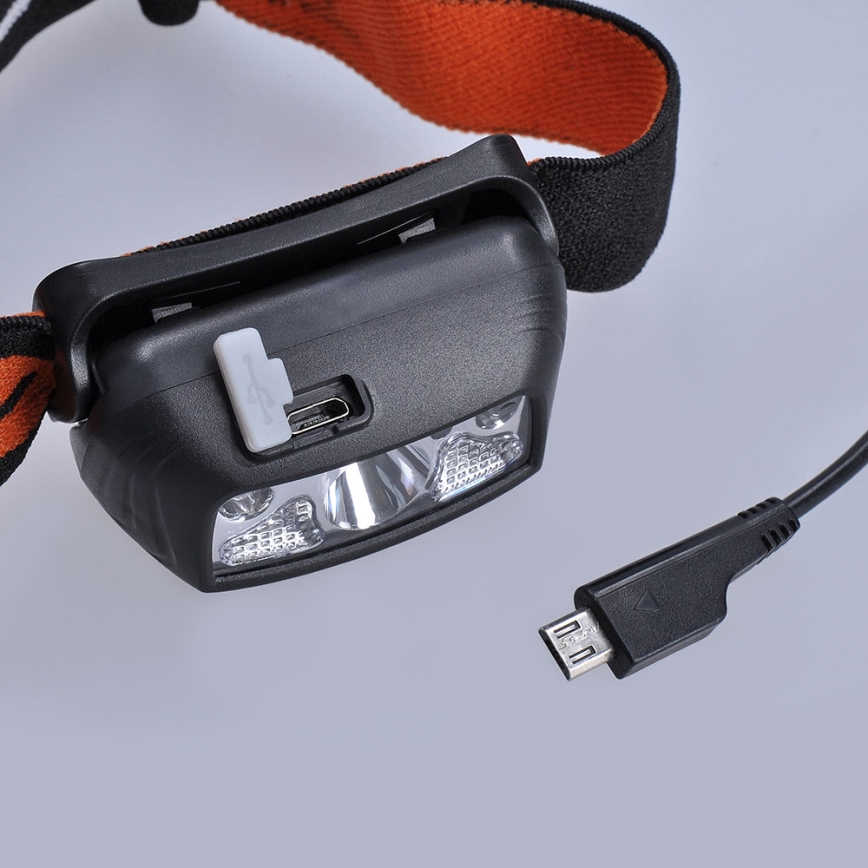 LED Polnilna naglavna svetilka LED/1200 mAh 3,7V IP44