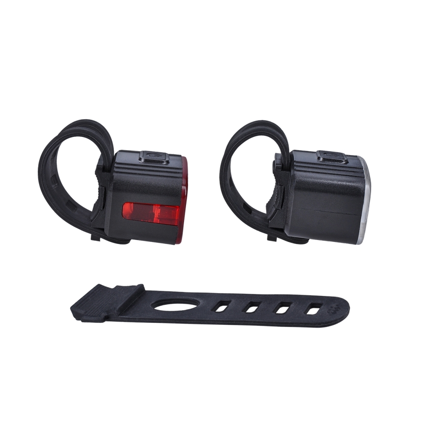 Solight WN47-SET 2x LED Zatemnitvna polnilna kolesarska luč 350mAh IP44 rdeča/bela