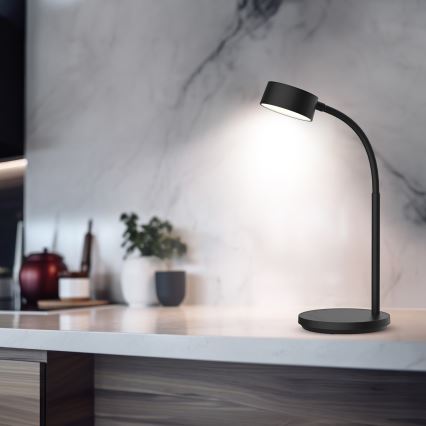 LED Zatemnitvena namizna svetilka na dotik LED/4,5W/5V 3000/4000/6500K črna
