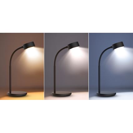 LED Zatemnitvena namizna svetilka na dotik LED/4,5W/5V 3000/4000/6500K črna