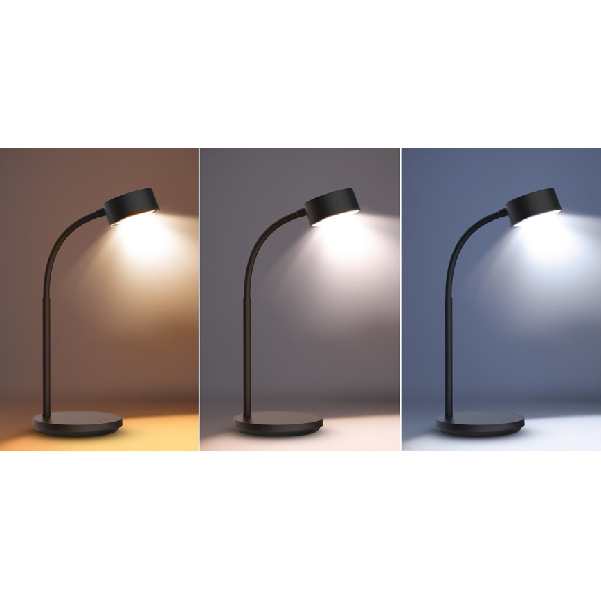 LED Zatemnitvena namizna svetilka na dotik LED/4,5W/5V 3000/4000/6500K črna