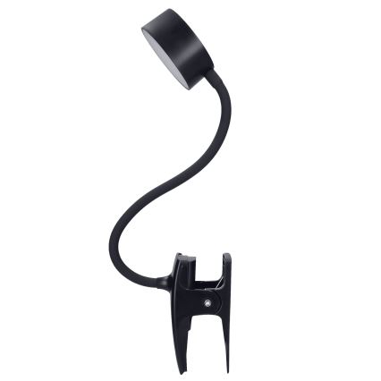 LED Zatemnitvena fleksibilna polnilna namizna svetilka s sponko LED/2W/1800 mAh 3000/4000/6500K črna
