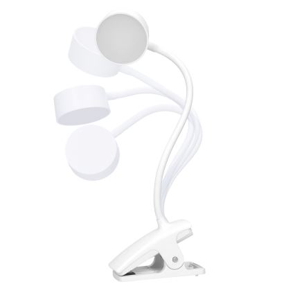 LED Zatemnitvena fleksibilna polnilna namizna svetilka s sponko LED/2W/1800 mAh 3000/4000/6500K bela