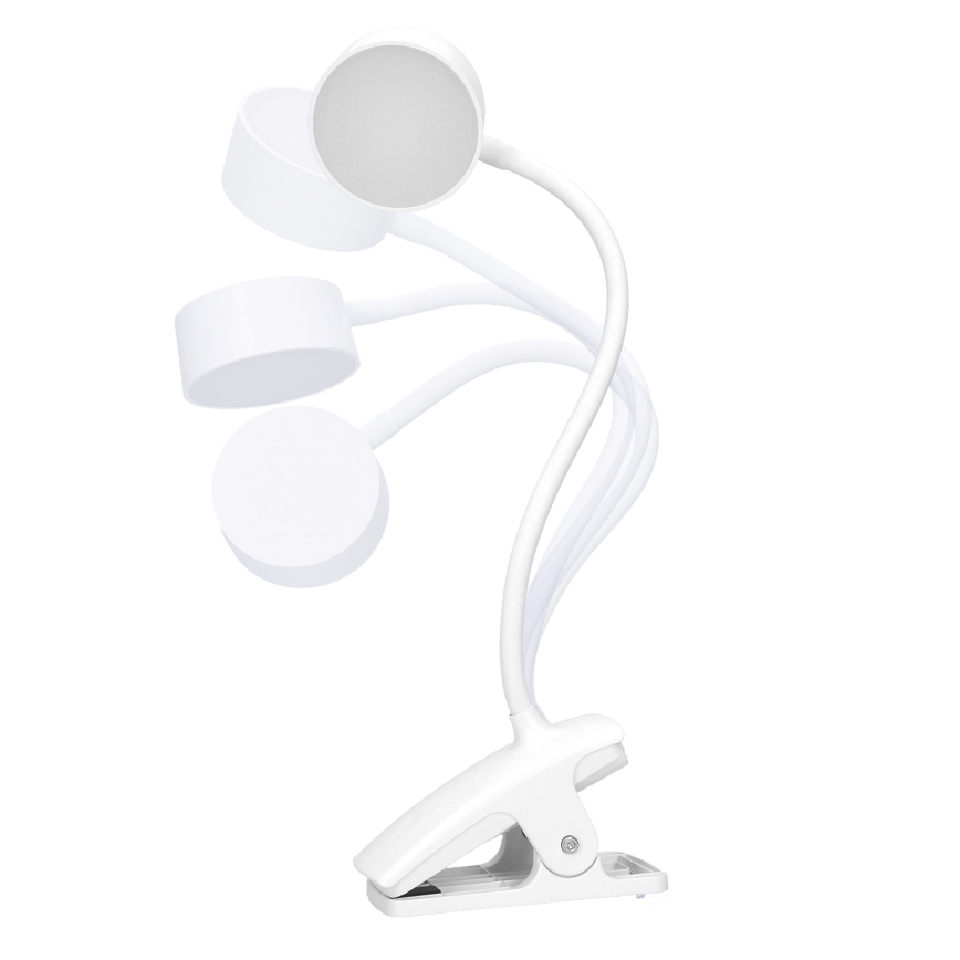 LED Zatemnitvena fleksibilna polnilna namizna svetilka s sponko LED/2W/1800 mAh 3000/4000/6500K bela
