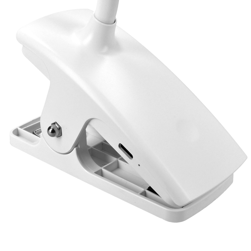 LED Zatemnitvena fleksibilna polnilna namizna svetilka s sponko LED/2W/1800 mAh 3000/4000/6500K bela