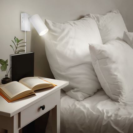 Stenska svetilka CELE 1xGU10/30W/230V, bela