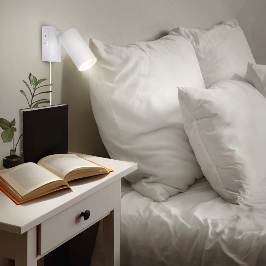 Stenska svetilka CELE 1xGU10/30W/230V, bela