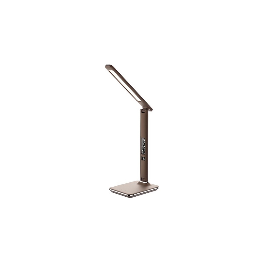 LED Zatemnitvena namizna svetilka z zaslonom LED/9W/230V rjava
