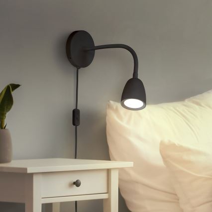 LED Zatemnitvena mala stenska svetilka LED/4W/230V črna