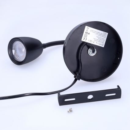 LED Zatemnitvena mala stenska svetilka LED/4W/230V črna