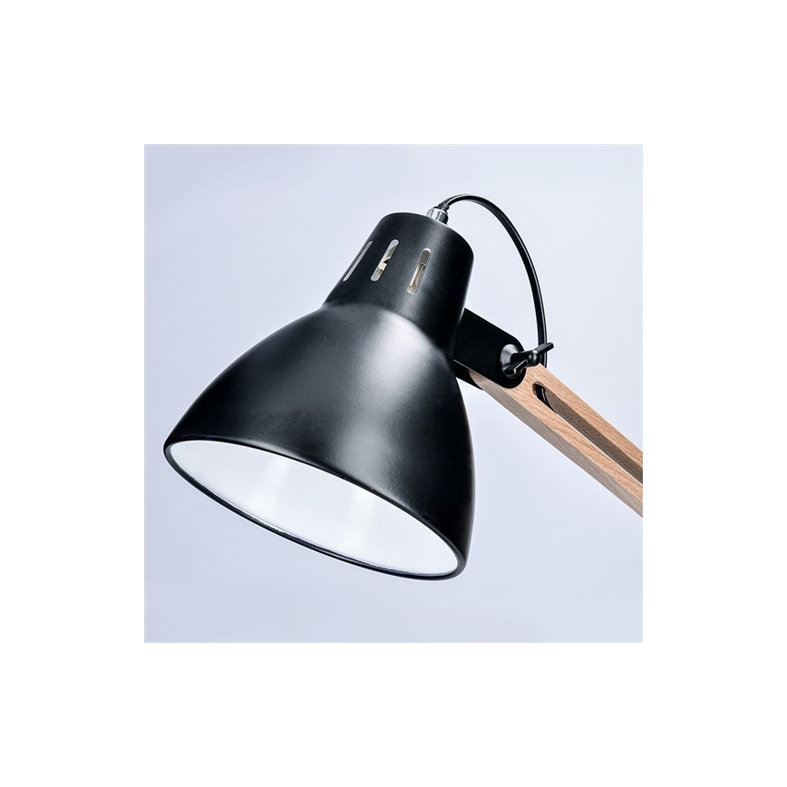 Namizna svetilka FALUN 1xE27/25W/230V črna/hrast