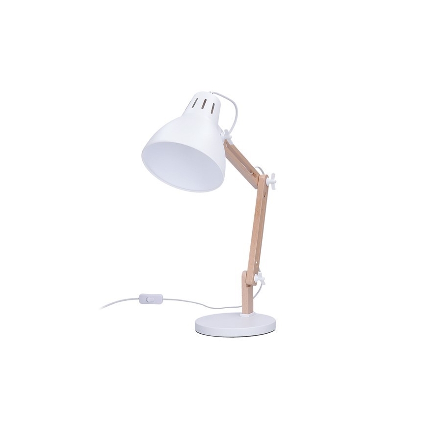 Namizna svetilka FALUN 1xE27/25W/230V bela/hrast