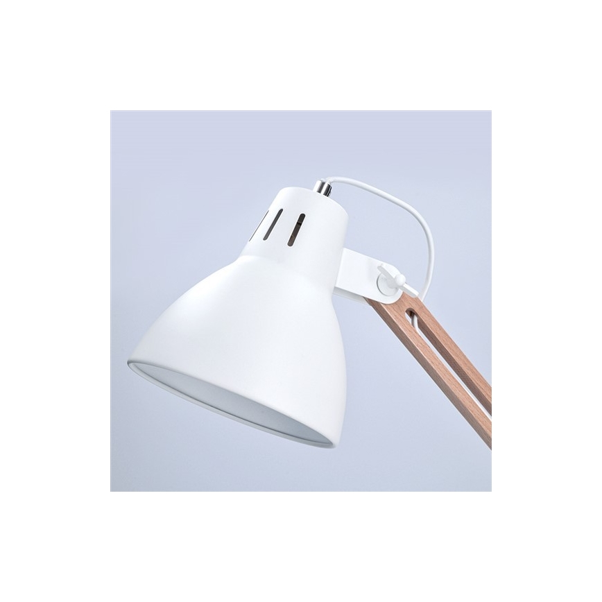 Namizna svetilka FALUN 1xE27/25W/230V bela/hrast