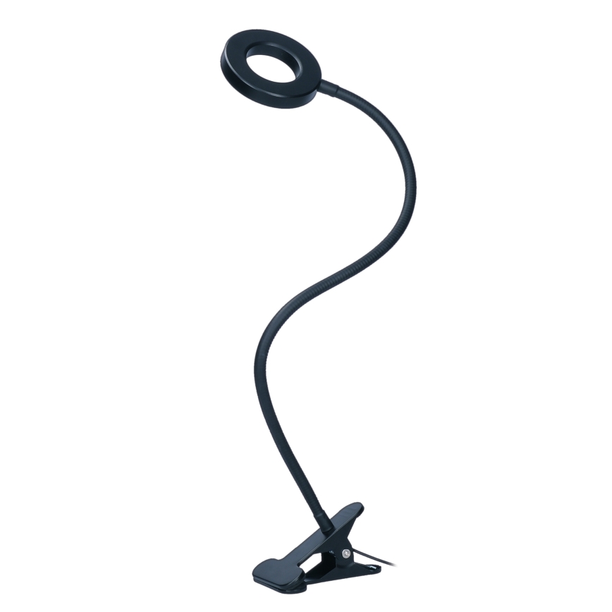 LED zatemnjiva namizna svetilka s sponko LED/8W/230V 3000/4000/5000K črna