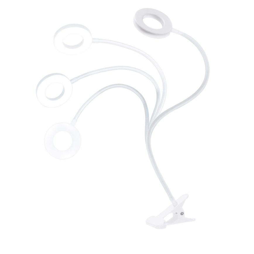 LED zatemnjevalna namizna svetilka s sponko LED/8W/230V 3000/4000/5000K bela