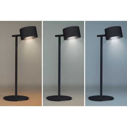 Solight WO68-B-LED Zatemnitvena polnilna svetilka 3v1 LED/4W/2000 mAh 3000/4000/6500K črna