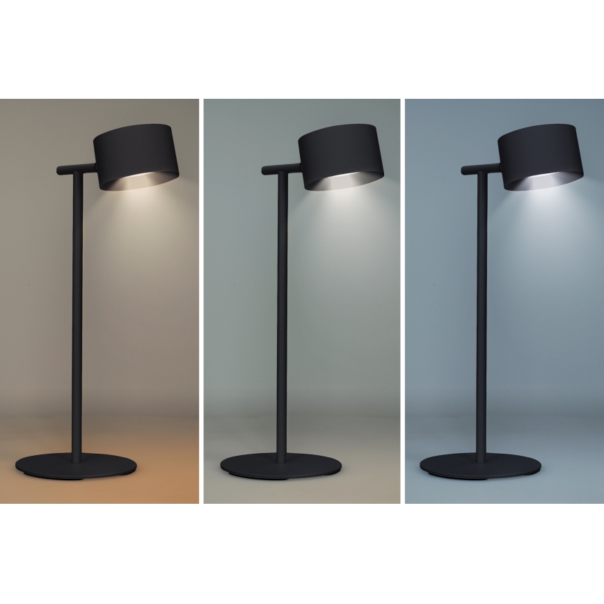 Solight WO68-B-LED Zatemnitvena polnilna svetilka 3v1 LED/4W/2000 mAh 3000/4000/6500K črna