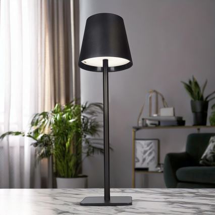 LED polnilna namizna svetilka LUCCA, na dotik, z nastavljivo svetlostjo, 3,7V 3000/4000/6500K 2000 mAh črna