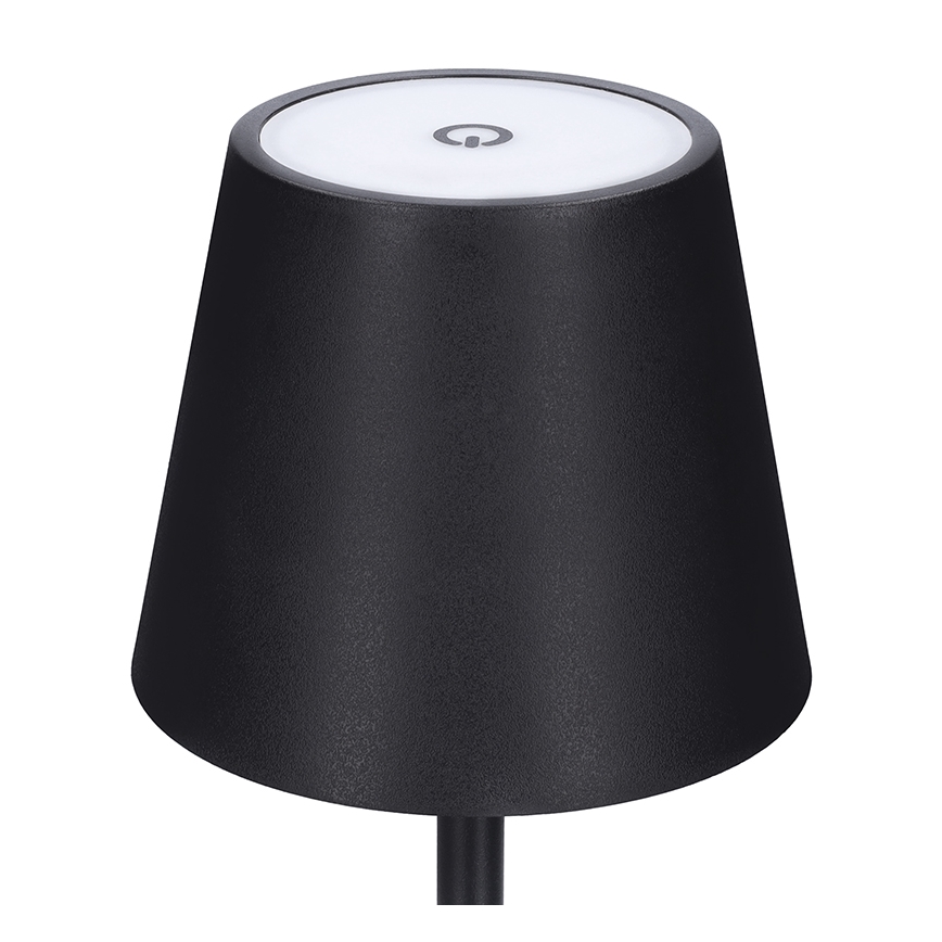 LED polnilna namizna svetilka LUCCA, na dotik, z nastavljivo svetlostjo, 3,7V 3000/4000/6500K 2000 mAh črna