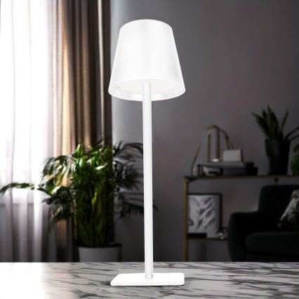 LED zatemnjevalna polnilna namizna svetilka LUCCA z upravljanjem na dotik LED/3,7V 3000/4000/6500K 2000 mAh bela
