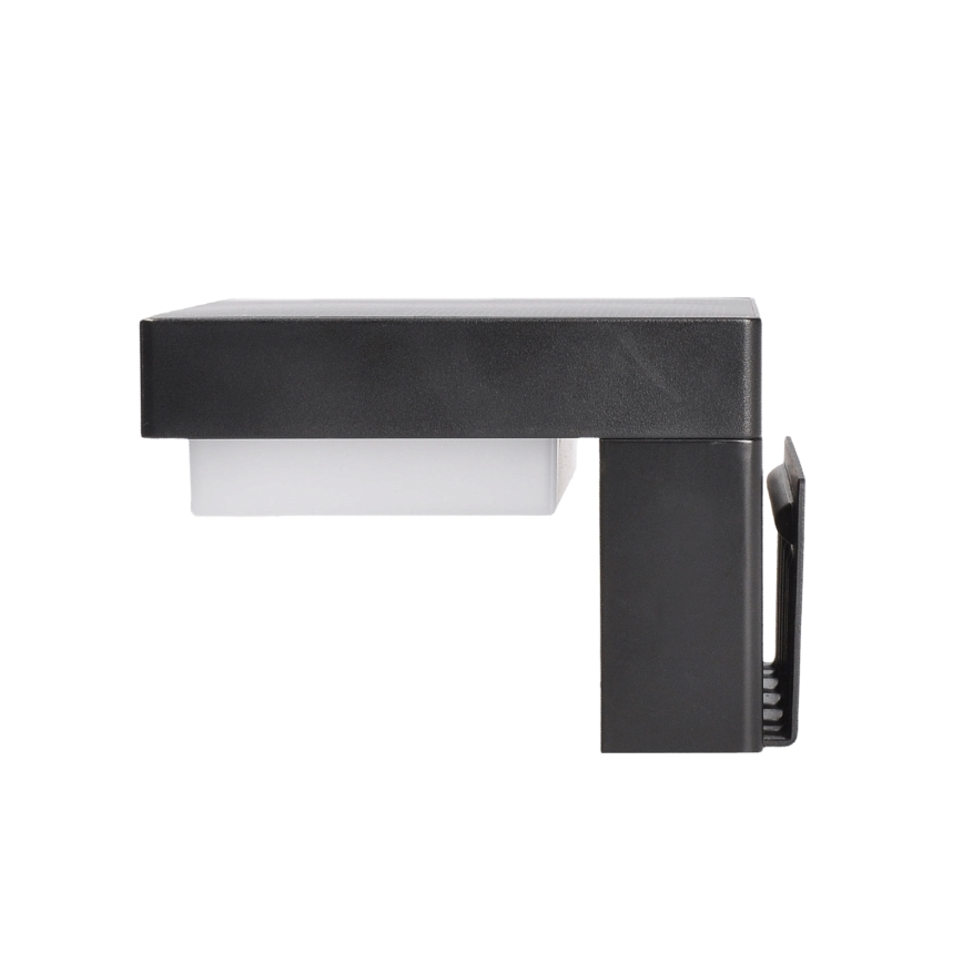 LED Solarna stenska svetilka z motion in dusk senzor PALERMO LED/5W/2000 mAh IP54 črna