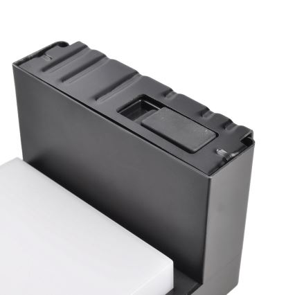 LED Solarna stenska svetilka z motion in dusk senzor PALERMO LED/5W/2000 mAh IP54 črna