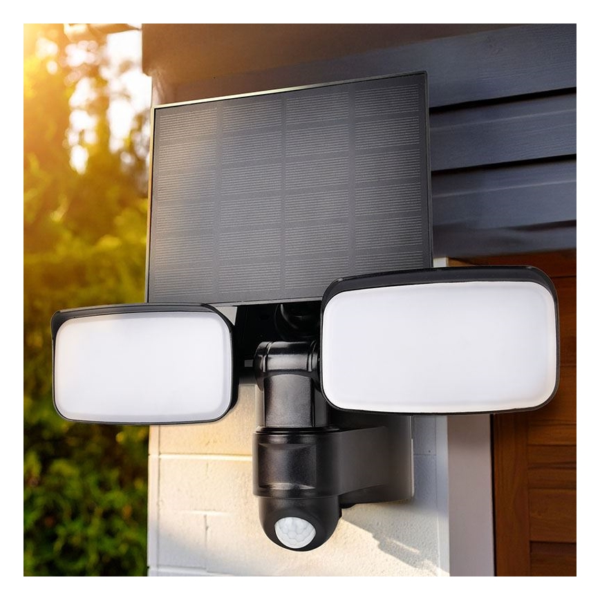 LED solarni reflektor s senzorjem LED/9W/3,7V 3600 mAh IP54