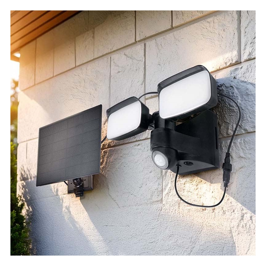 LED solarni reflektor s senzorjem LED/9W/3,7V 3600 mAh IP54