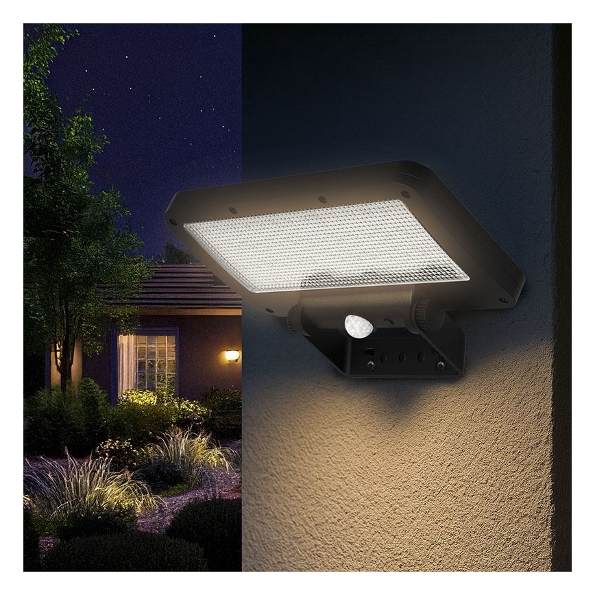 LED sončni reflektor s senzorjem LED/5W/3,7V 1500 mAh IP54