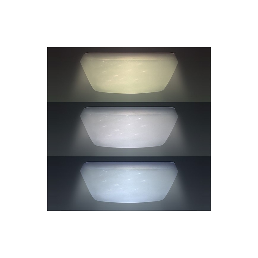 LED Zatemnitvena stropna svetilka STAR LED/24W/230V + Daljinski upravljalnik