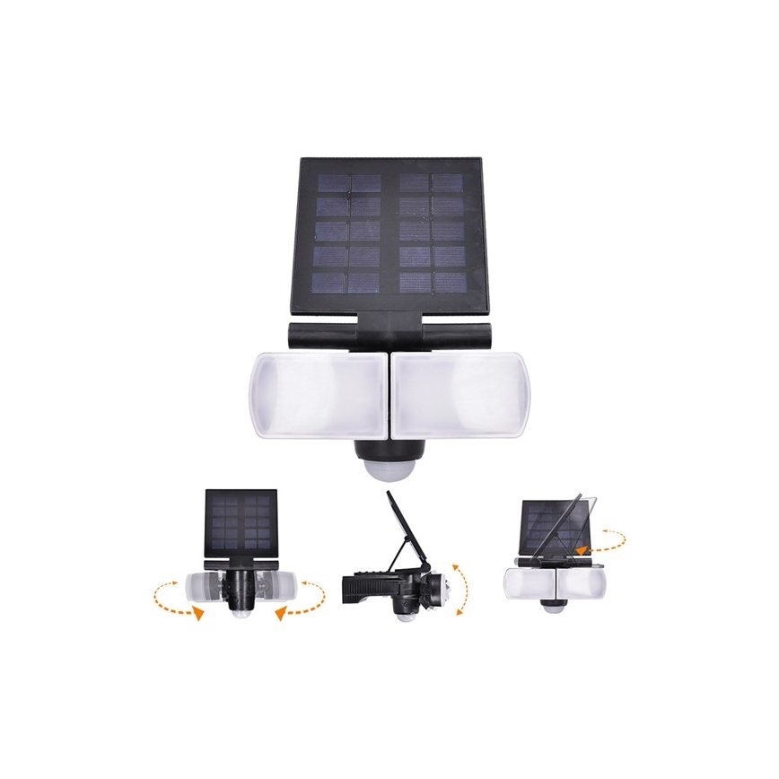 LED Solarni reflektor s senzorjem 2000mAh LED/8W/3,7V IP44