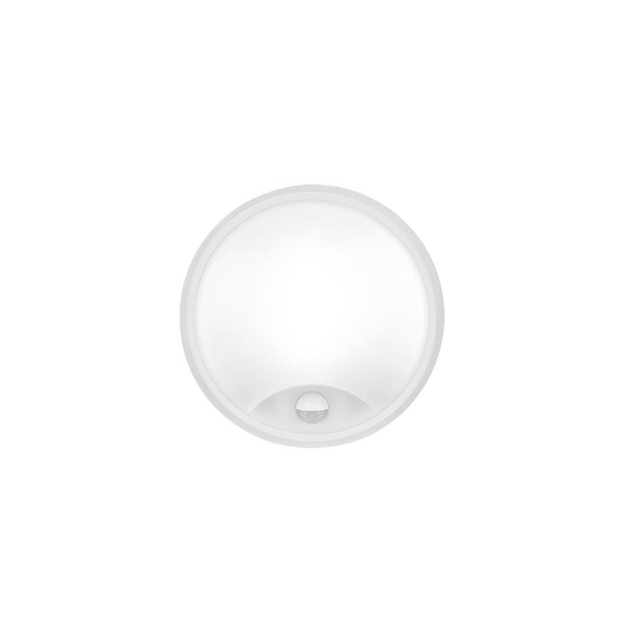 LED zunanja stenska svetilka s senzorjem 2v1 LED/20W/230V 3000/4000/6500K IP65 premer 22 cm