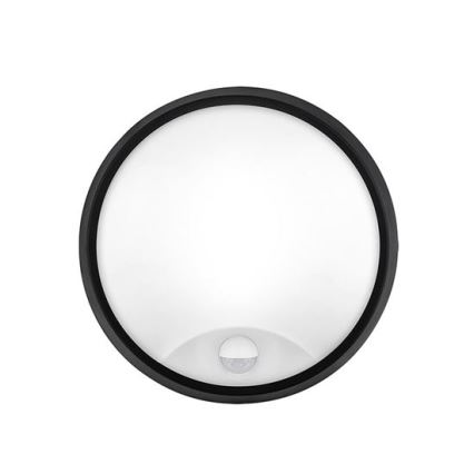 LED zunanja stenska svetilka s 2 v 1 senzorjem, 20 W, 230 V, nastavljiva barvna temperatura 3000/4000/6500 K, IP65, premer 22 cm