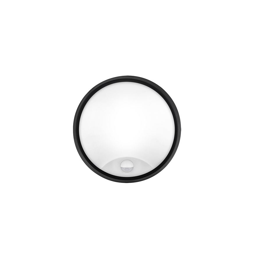LED zunanja stenska svetilka s 2 v 1 senzorjem, 20 W, 230 V, nastavljiva barvna temperatura 3000/4000/6500 K, IP65, premer 22 cm