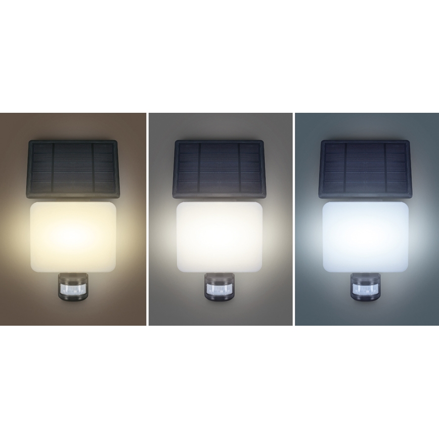 LED Solarni reflektor s senzorjem gibanja LED/11W/3,7V 4400mAh 3000K/4000K/6500K IP54