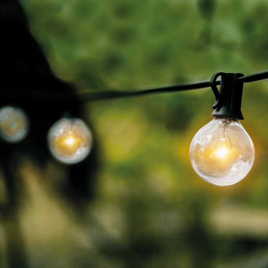 LED zunanji dekorativni niz luči GIRLANDA 25xE12 20 m IP44 topla bela