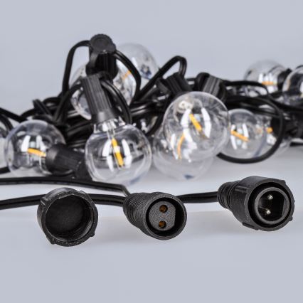 LED zunanji dekorativni niz luči GIRLANDA 25xE12 20 m IP44 topla bela