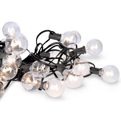 LED zunanji dekorativni niz luči GIRLANDA 25xE12 20 m IP44 topla bela