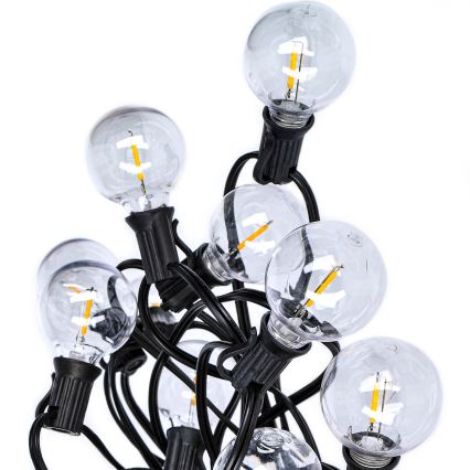 LED zunanji dekorativni niz luči GIRLANDA 25xE12 20 m IP44 topla bela