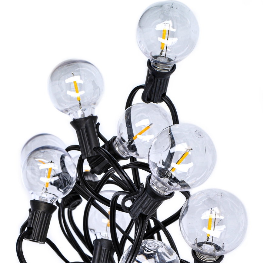 LED zunanji dekorativni niz luči GIRLANDA 25xE12 20 m IP44 topla bela