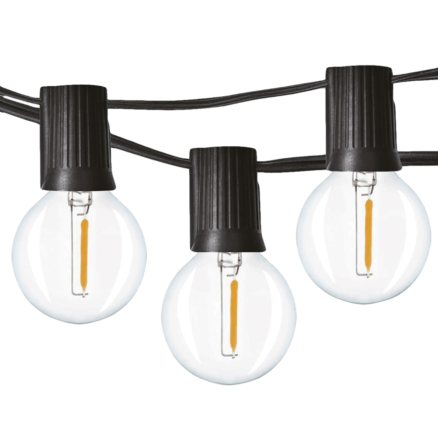 LED zunanji dekorativni niz luči GIRLANDA 25xE12 20 m IP44 topla bela
