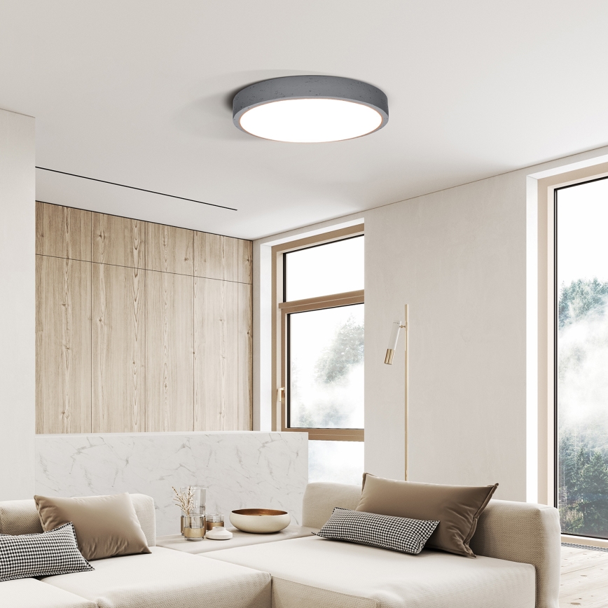 LED Zatemnitvena stropna svetilka GREY LED/60W/230V 3000-6500K siva pr. 49 cm + Daljinski upravljalnik
