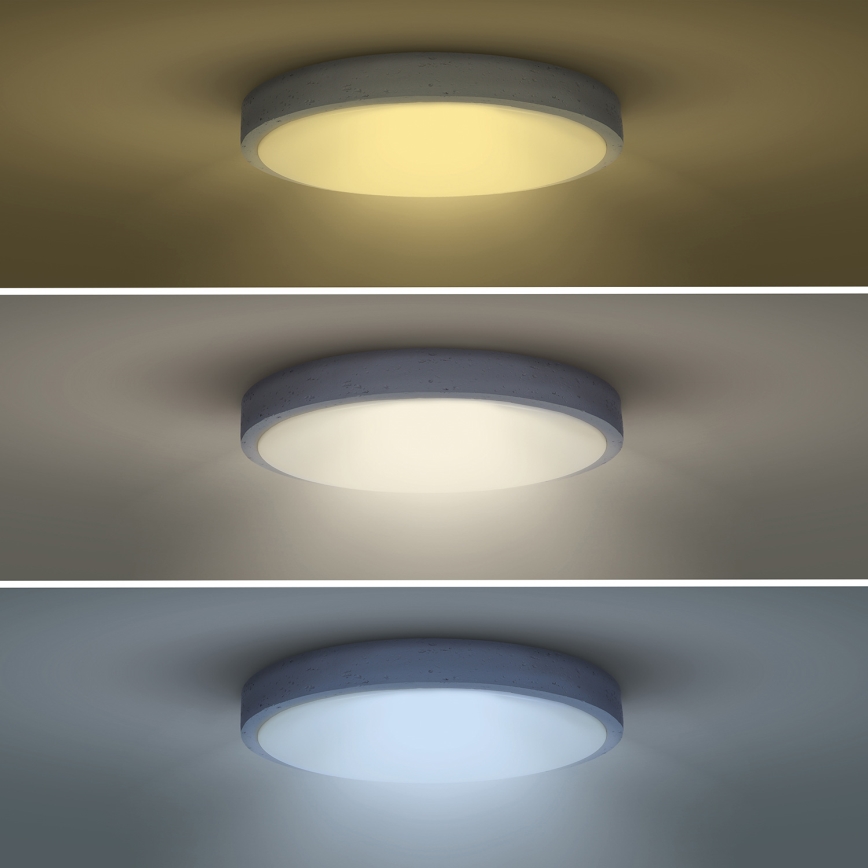 LED Zatemnitvena stropna svetilka GREY LED/60W/230V 3000-6500K siva pr. 49 cm + Daljinski upravljalnik