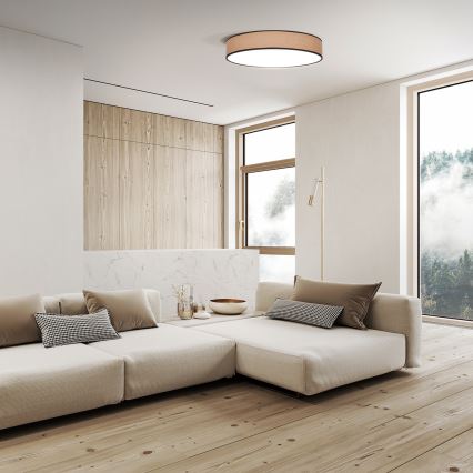 LED Zatemnitvena stropna svetilka BROWNIE LED/60W/230V 3000-6500K rjava pr. 50 cm + Daljinski upravljalnik