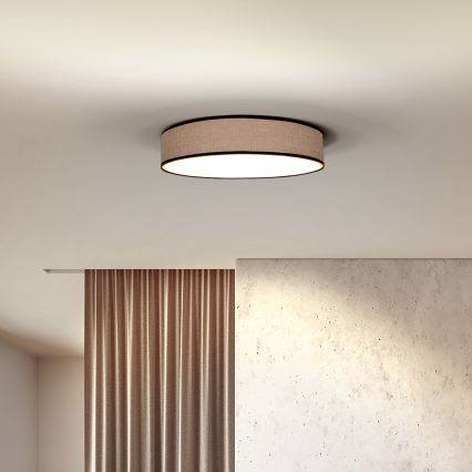 LED Zatemnitvena stropna svetilka BROWNIE LED/60W/230V 3000-6500K rjava pr. 50 cm + Daljinski upravljalnik