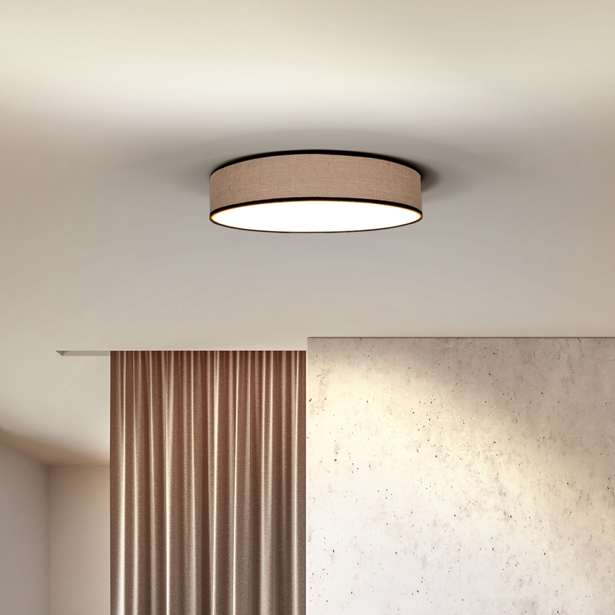 LED Zatemnitvena stropna svetilka BROWNIE LED/60W/230V 3000-6500K rjava pr. 50 cm + Daljinski upravljalnik